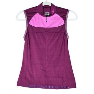 Louis Garneau Sleeveless Cycling Jersey Women Small Pocket‎ Reflective Purple